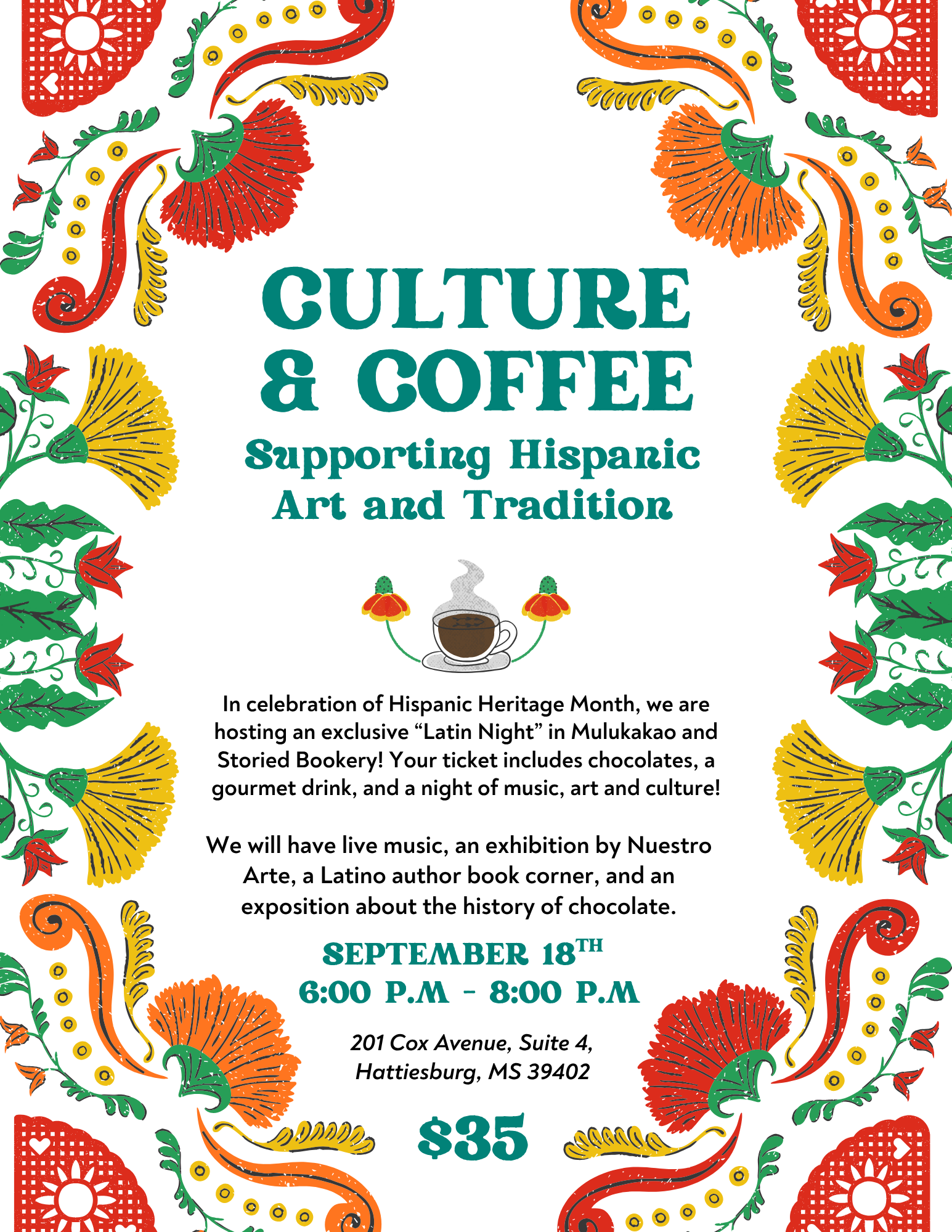 Latin Night- Coffee and Culture Sept 18th