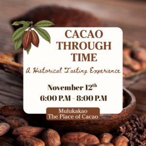 Cacao Tasting Experience Nov 12th